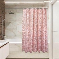 Штора для ванной Сантис peva pv-112 (абстракция розовая) 54 gsm 180x180 см - фото 16934016