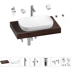 Комплект мебели для ванной комнаты с раковиной Wellsee Genuine Tree - фото 16934299
