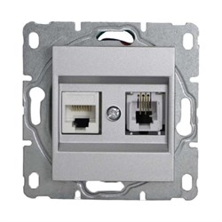 Розетка для сетевого кабеля Metronex Silver - фото 16934804