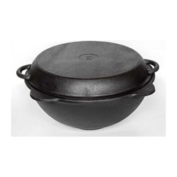 Чугунный казан Davr Metall казан10(круг)+крыш(сков)10л - фото 16937378