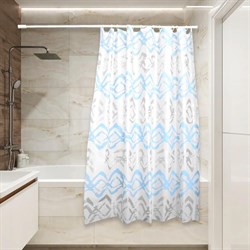 Штора для ванной Сантис peva pv-130 (волны) 75 gsm 180x180 см - фото 16938702