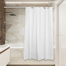 Штора для ванной Сантис peva pv-201 (белая) 54 gsm 180x180 см - фото 16939445