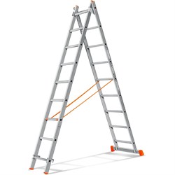 Двухсекционная лестница Эйфель Гранит 2х9 - фото 16940066