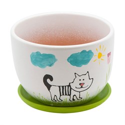 Керамический горшок Вещицы кот - фото 16948028