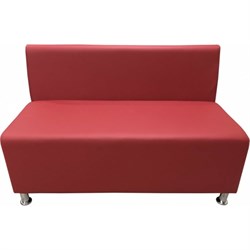 Двухместная секция дивана Мягкий Офис красная - фото 16948434