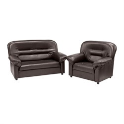 Кушетка Мягкий Офис с механизмом коричневый - фото 16948443