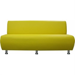 Трехместная секция дивана Мягкий Офис желтая - фото 16948455