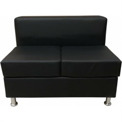 Двухместная секция дивана Мягкий Офис черная - фото 16948459