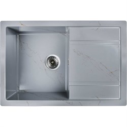 Мойка для кухни из искусственного камня WISENT мрамор серо-золотой (беларусь) 510x760x220 WB27-15/WGER013 - фото 16952518