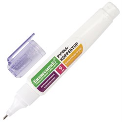 Ручка-корректор БИЗНЕСМЕНЮ, 9 мл, металлический наконечник, 227572 - фото 16959607