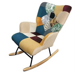 Кресло-качалка BRABIX "Rock LC-310", ткань, пэчворк (лоскутное), 533149 - фото 16959741