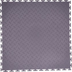 Напольное покрытие Литер ТРАФИК ТАЙЛ, рисунок РИФ, толщина 7 мм, цвет серый - фото 16960416