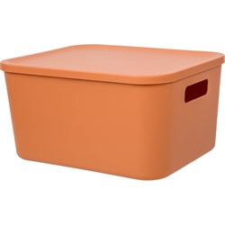 Корзина пластиковая для хранения HANDY HOME Оптима, Д285 Ш220 В145, оранжевый - фото 16961672