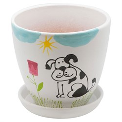 Керамический горшок Вещицы собака - фото 16967465