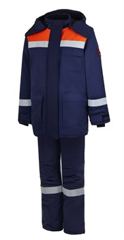 Костюм зимний женский Энергия-Г (91,4 кал.), т.синий/оранжевый (куртка, брюки) - фото 16999276
