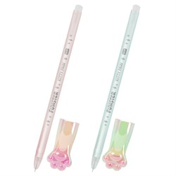 Ручка с акриловым топпером шариковая FUNSTER (ФАНСТЕР) "KITTY PAW", СИНЯЯ, ассорти, пишущий узел 0,7 мм, линия письма 0,35 мм, 144374 - фото 17000770