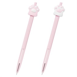 Ручка с топпером шариковая автоматическая FUNSTER (ФАНСТЕР) "CAT PAW", СИНЯЯ, ассорти, пишущий узел 0,7 мм, линия письма 0,35 мм, 144376 - фото 17000771