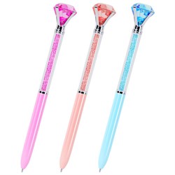 Ручка поворотная с топпером шариковая FUNSTER (ФАНСТЕР) "SHINE BRIGHT", СИНЯЯ, ассорти, пишущий узел 0,7 мм, линия письма 0,35 мм, 144377 - фото 17000772