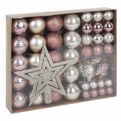 Шары новогодние ёлочные "Champagne" 55 предметов, кремовое серебро/золото, ЗОЛОТАЯ СКАЗКА, 591719 - фото 17001123