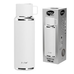 Термос 0,75 л JOYLUX (ДЖОЙЛЮКС) ULTRA, нержавеющая сталь SUS316, крышка/кружка, питейник, сито, белый матовый, 700315 - фото 17001388