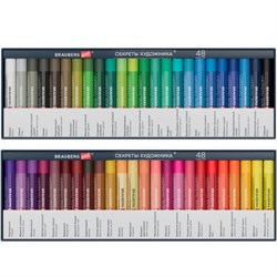 Пастель масляная художественная BRAUBERG ART "Секреты художника", 48 цветов, круглое сечение, 182098 - фото 17006625