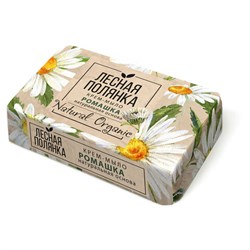 Мыло-крем туалетное 90 г, ЛЕСНАЯ ПОЛЯНКА "Ромашка", натуральная основа, 1100-2 - фото 17006721