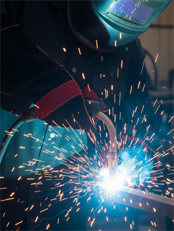 Перчатки (краги) спилковые усиленные термозащитные ProfLineLeader, черный/красный - фото 17008186