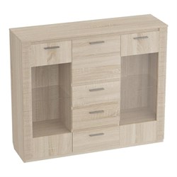 Комод гостиная Мебельград Элана с баром Дуб Сонома - фото 17015898