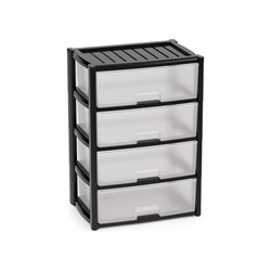 Комод ЗПИ "Альтернатива" Колорит 4-х секцион. широкий чёрный - фото 17020141