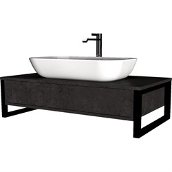 Тумба 1Marka 1 выдвижной ящик Бетон темно-серый - фото 17022037