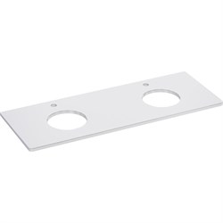 Столешница Lemark OLIVIA 125 см, под 2 раковины, из стекла, цвет: белый - фото 17032281