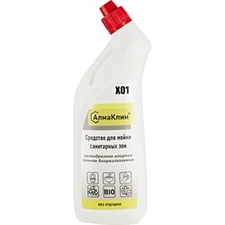 Щелочное моющее средство для санузлов ООО "БАЗОВАЯ ДЕЗИНФЕКЦИЯ" АлмаКлин X01 - фото 17050276