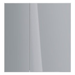 Шкаф зеркальный Lemark UNIVERSAL 80x80 см, 2-х дверный, цвет корпуса белый глянец - фото 17061399