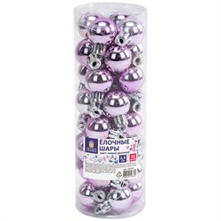 Шары ёлочные 32 шт., 2,5 см, "Tender Shine", пластик, розовые, глянец, ЗОЛОТАЯ СКАЗКА, 592503 - фото 17067377