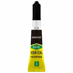 Клей-гель секундный суперклей УЛЬТРАПРОЧНЫЙ, набор 2х3 грамм, RABBITEX (РАББИТЕКС) "ДВА СЛОНА", 609814 - фото 17067395