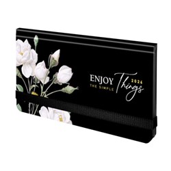 Еженедельник датированный 2026 с резинкой 171х93 мм, BRAUBERG, твердый, УФ-ЛАК, 64 л., "Розы", 117353 - фото 17072602