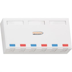 Корпус настенной розетки NIKOMAX NMC-MB6P-ST-WT - фото 17086563