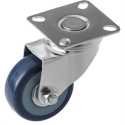 Мебельное колесо А5 синее, 50 мм - фото 17098079