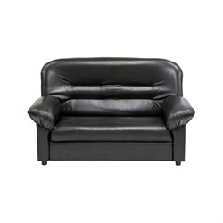 Двухместный диван Мягкий Офис с механизмом черный - фото 17102606