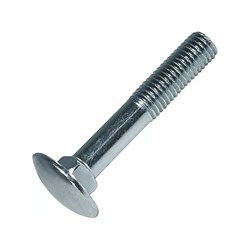 Мебельный оцинкованный болт Саморезик 10х80 DIN603 35 шт - фото 17104027