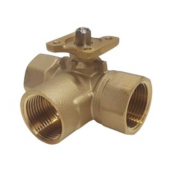 Трехходовой латунный шаровой кран TECHNO 3025В - фото 17104451