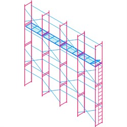Комплект рамных лесов МЕГА 783 - фото 17105832