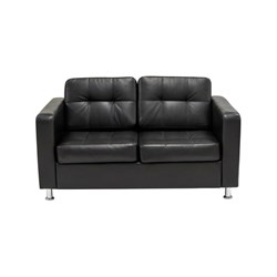 Двухместный диван Мягкий Офис с механизмом черный - фото 17112085