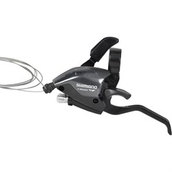 Шифтер/ручка тормоза Shimano ST-EF51-AL2A, левая, 3-пер, трос 1750мм, для V-brake, черная - фото 17124756