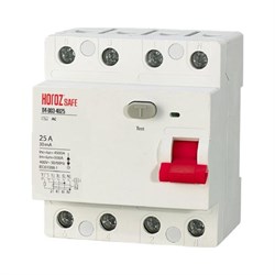 Выключатель остаточного тока HOROZ ELECTRIC SAFE (RCCB 4P 25) 4P 25A 30mA 400V 114-003-4025 - фото 17125210