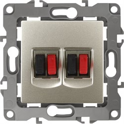 Двойная розетка аудио ЭРА 12-3112-04 - фото 17125449