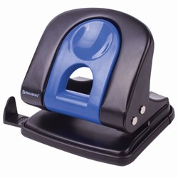 Дырокол металлический BRAUBERG "Office-Expert", до 25 листов, черно-синий, 228604 - фото 17137437