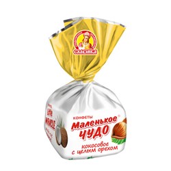 Конфеты СЛАВЯНКА "Маленькое чудо", с кокосовым вкусом и цельным орехом, 1000 г, 12205 - фото 17148611