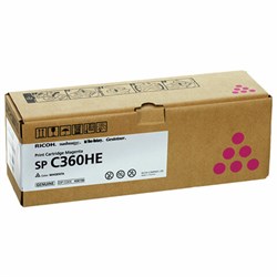 Картридж лазерный RICOH (SP C360HE) для Ricoh SP C360SFNw/C361SFNw, пурпур, оригинальный, ресурс 6000 страниц, 408186 - фото 17162702