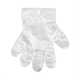 Перчатки полиэтиленовые одноразовые ОТРЫВНЫЕ, КОМПЛЕКТ 50 пар (100 шт.), размер L, 5 мкм, ELEGREEN, ГППНДПО-L - фото 17163147